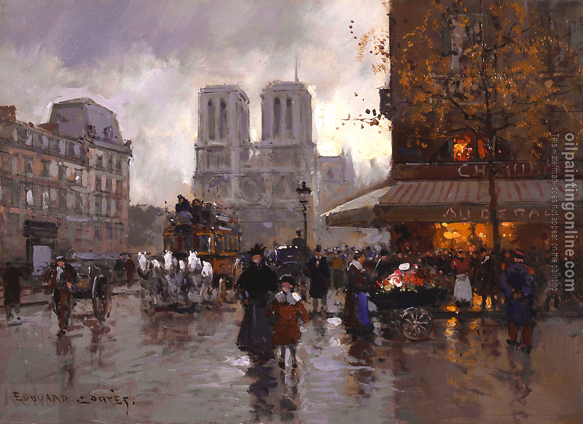 Edouard Cortes - Place St Michel, Notre Dame